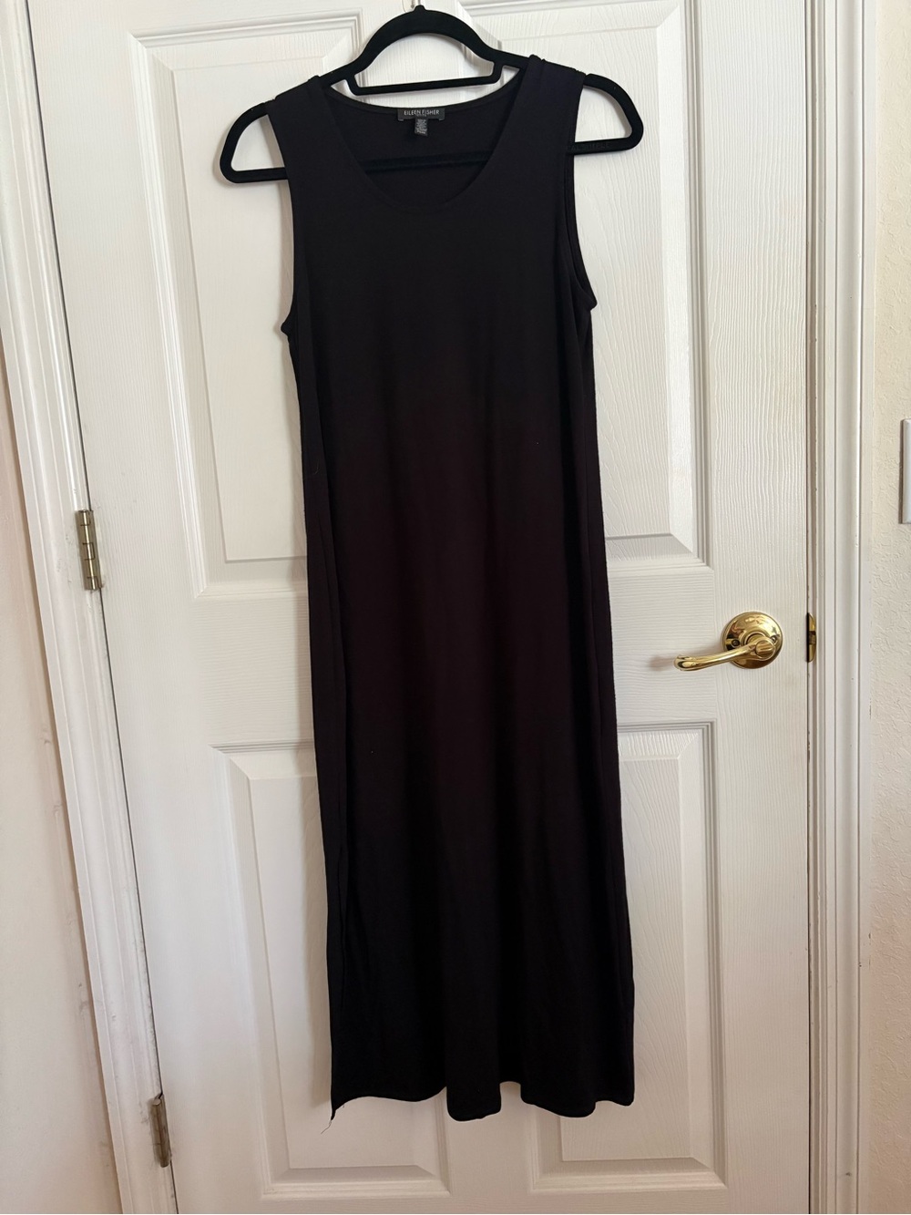 Eileen Fisher Black Sleeveless Maxi Dress